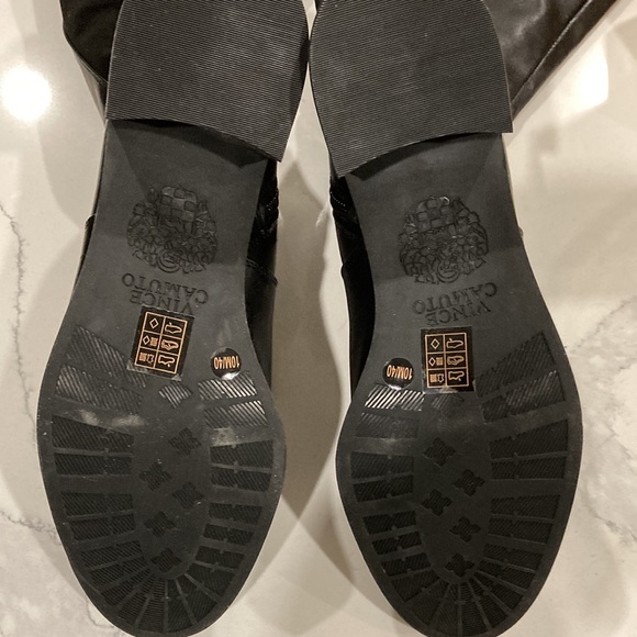 Vince Camuto Black Leather Tall boots - Picture 4 of 8